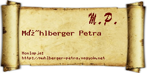 Mühlberger Petra névjegykártya